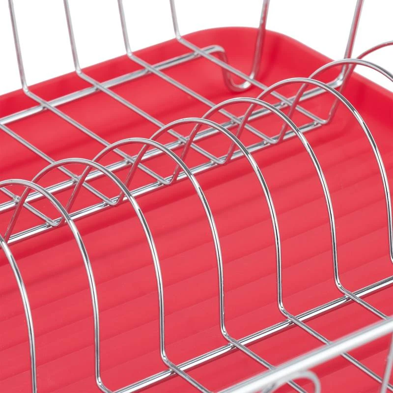 Égouttoir Avec Panier à Couverts Rouge 7 Égouttoir Avec Panier à Couverts Rouge – Image 7