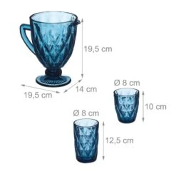 Lot De 7 Verres Bleus -Ustensiles De Cuisine Magasin 0b99493695b644a9a6db21542043b5f2