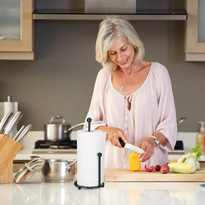 Support D'essuie-tout Sur Pieds Rustique 2 Support D'essuie-tout Sur Pieds Rustique – Image 2