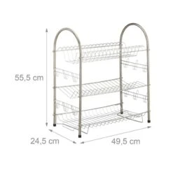 Egouttoir à Vaisselle 3 étages Inox -Ustensiles De Cuisine Magasin 0e050722efc74881a857b63743b2b706