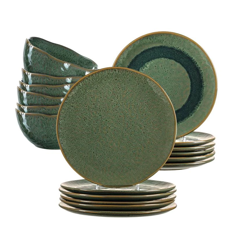 Leonardo Assiettes En Céramique Matera (18 élém.) 1 Leonardo Assiettes En Céramique Matera (18 élém.)