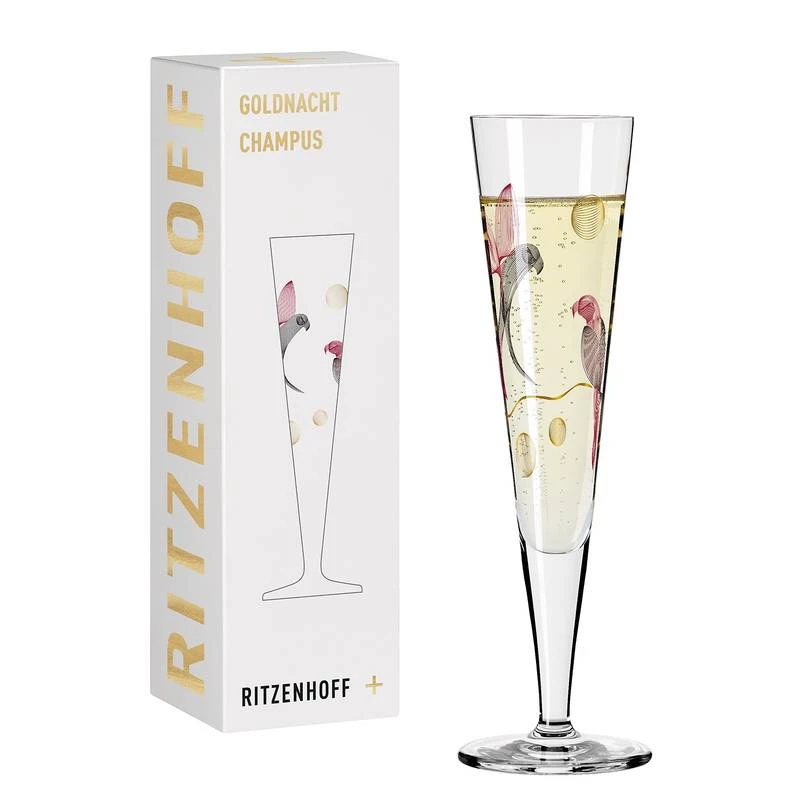 Flûte à Champagne Goldnacht Perroquets 2 Flûte à Champagne Goldnacht Perroquets – Image 2