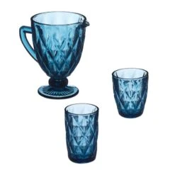 Lot De 7 Verres Bleus -Ustensiles De Cuisine Magasin 1177dc9acc644c76be230aa7abb9f81b