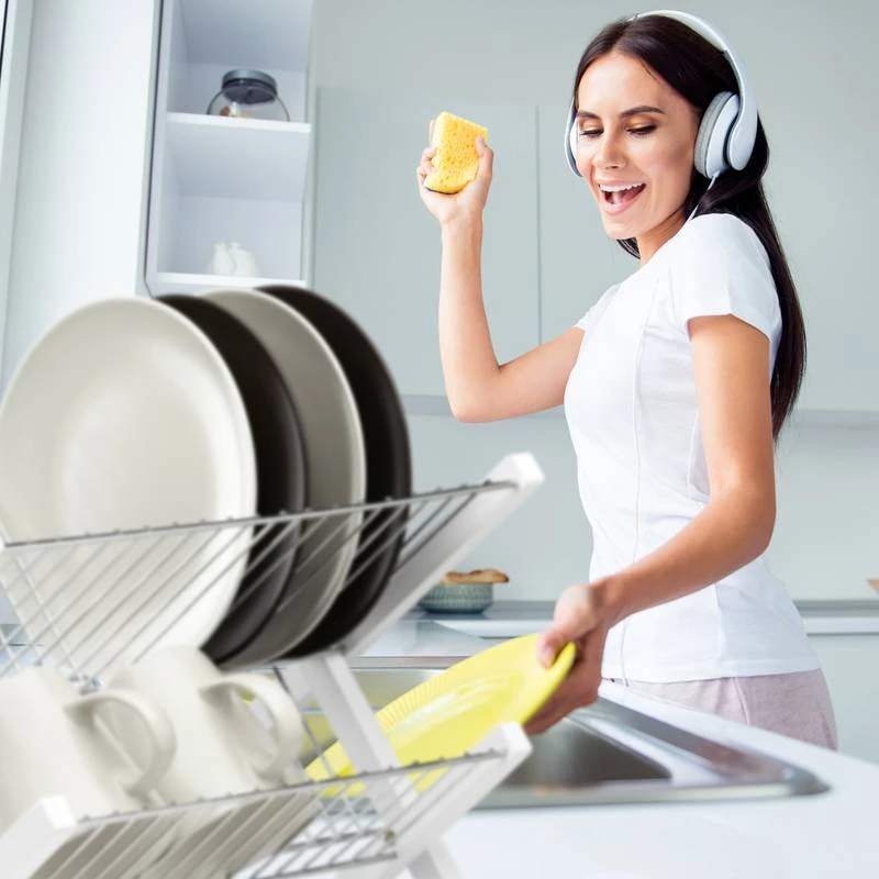 Égouttoir à Deux étages En Blanc 3 Égouttoir à Deux étages En Blanc – Image 3