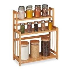 Étagère à épices Bambou 3 Niveaux -Ustensiles De Cuisine Magasin 1a19833e5ca64bd78603b1d4dd214f8e