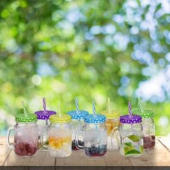 Lot Multicolore 4 Jarres Avec Couvercle -Ustensiles De Cuisine Magasin 2404018e18d841228b9caa0693ad714c