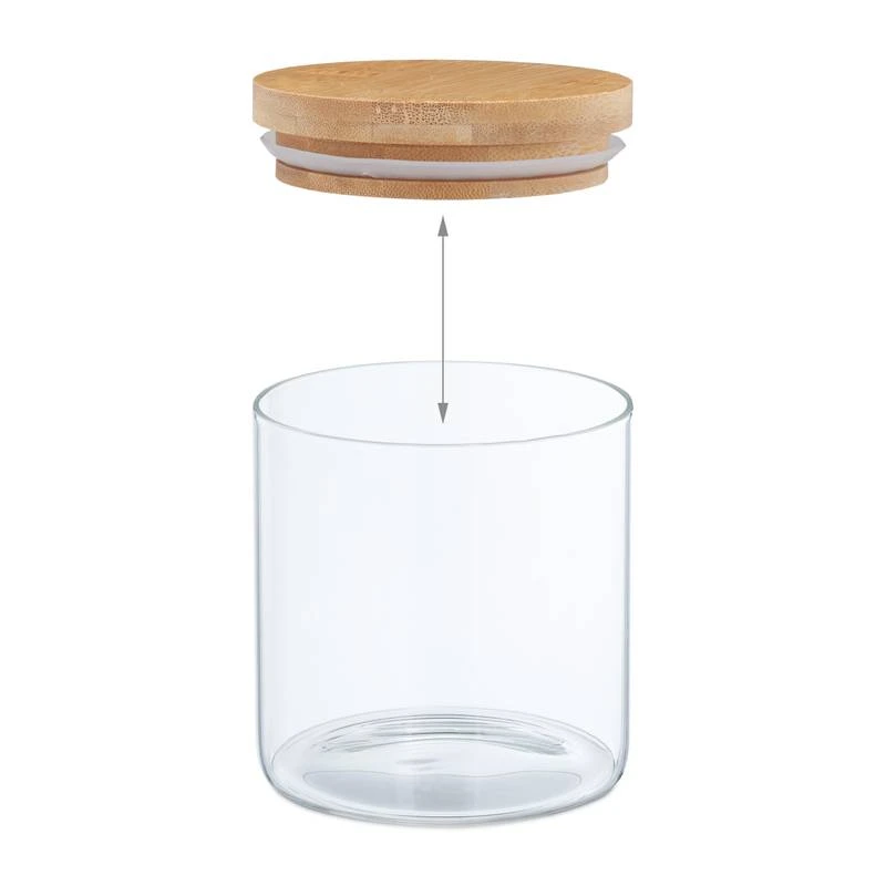 Lot De 6 Bocaux En Verre Avec Couvercle 6 Lot De 6 Bocaux En Verre Avec Couvercle – Image 6