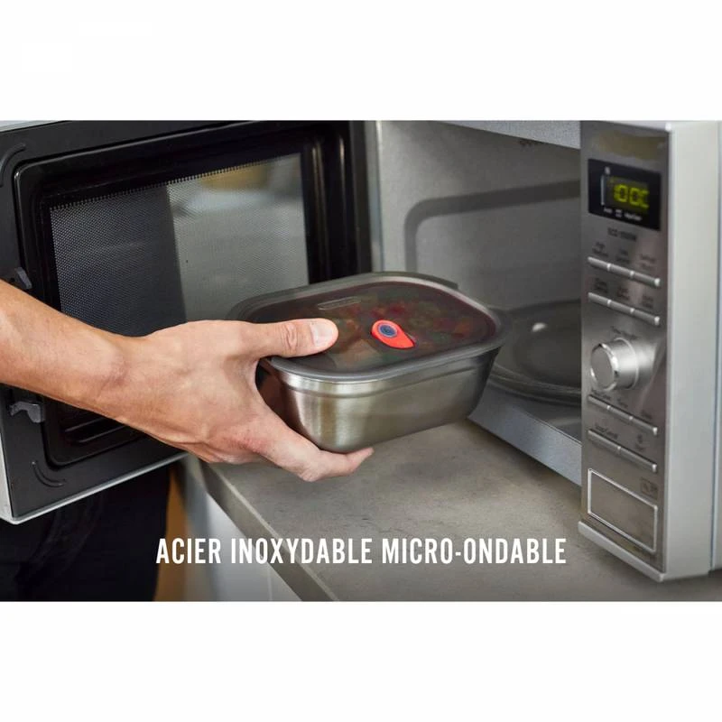 Black+Blum Lunch Box Acier Micro-ondable 900ml 2 Black+Blum Lunch Box Acier Micro-ondable 900ml – Image 2