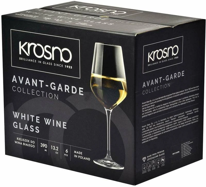 Krosno Avant-Garde Verres à Vin Blanc 6 Krosno Avant-Garde Verres à Vin Blanc – Image 6
