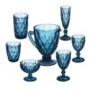 Lot De 7 Verres Bleus