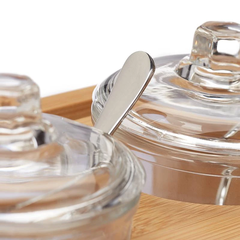 3 Pots à épices Avec Support En Bambou 7 3 Pots à épices Avec Support En Bambou – Image 7