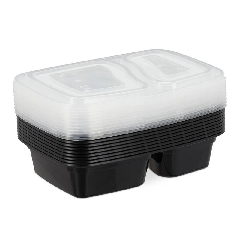 10x Meal Prep Containers 2 Compartiments 5 10x Meal Prep Containers 2 Compartiments – Image 5