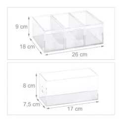 Boîte à Thé Transparente 3 Compartiments -Ustensiles De Cuisine Magasin 4003b96cbf754446960291ffc7567ce3