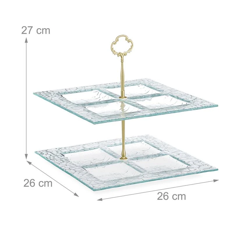 Serviteur Gâteau Carré En Verre 9 Serviteur Gâteau Carré En Verre – Image 9