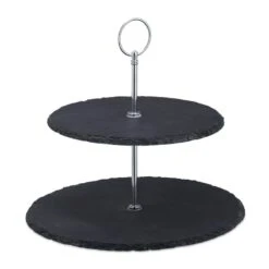 Présentoir Apéritif Ardoise 2 étages -Ustensiles De Cuisine Magasin 456ec4c164144ed9b595fd6e3da48687