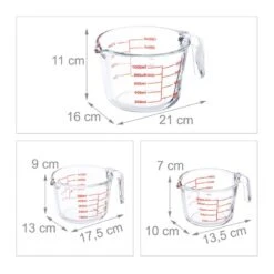 Lot De 3 Verres Mesureurs -Ustensiles De Cuisine Magasin 4660172077bc4568b9721c0effa4267f