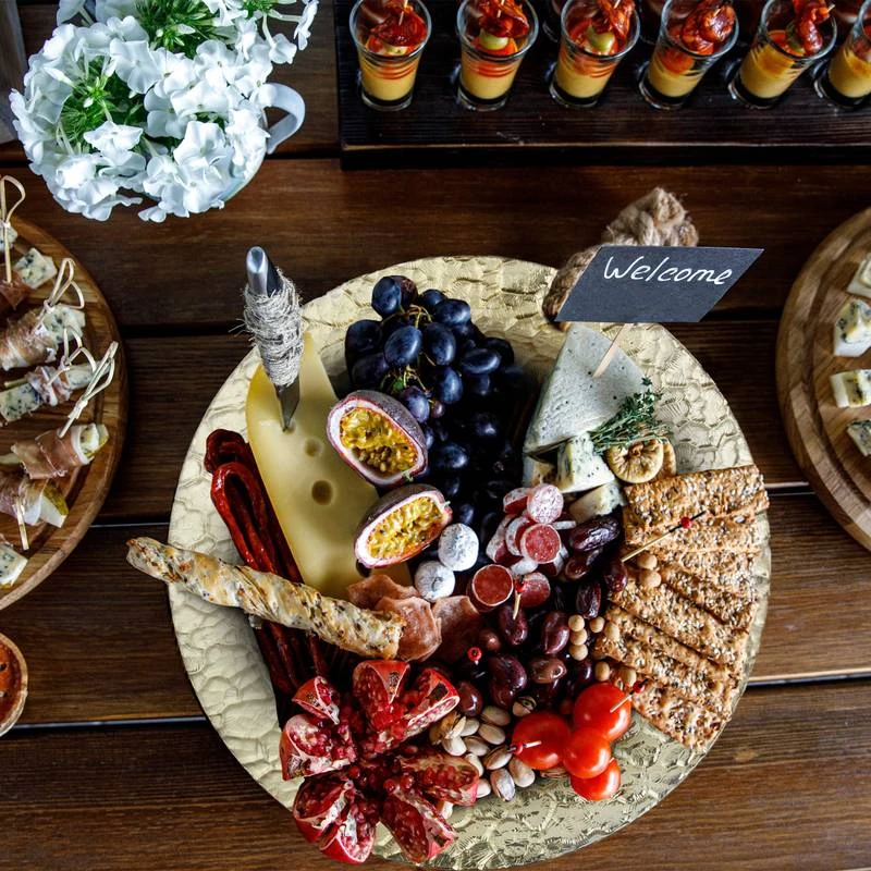 Plat De Service Doré 4 Plat De Service Doré – Image 4