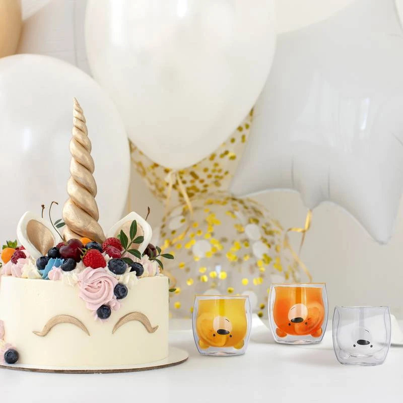 Lot De 3 Tasses Double Paroi Motif Ours 2 Lot De 3 Tasses Double Paroi Motif Ours – Image 2