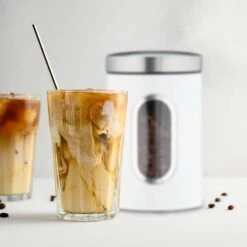 2x Bocaux En Métal Avec Fenêtre Noire -Ustensiles De Cuisine Magasin 5261b604ce264ee390ff764b8ce0089d 1