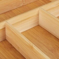 Range-couvert Bambou 4 Compartiments -Ustensiles De Cuisine Magasin 55318faa76074078bfc88c192d45e2fe