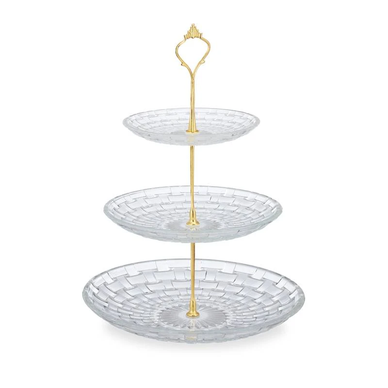 Présentoir à Gâteaux à 3 étages En Verre 5 Présentoir à Gâteaux à 3 étages En Verre – Image 5