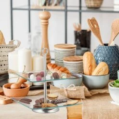 Lot De 2 étagères à Deux Niveaux -Ustensiles De Cuisine Magasin 60230cae11ed4747a105edc75af4c078