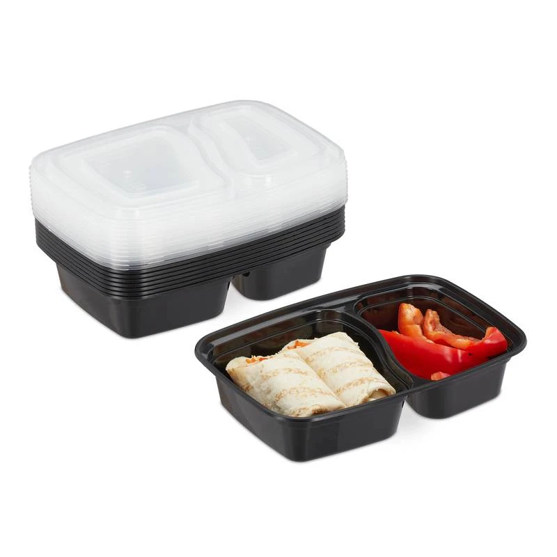 10x Meal Prep Containers 2 Compartiments 1 10x Meal Prep Containers 2 Compartiments