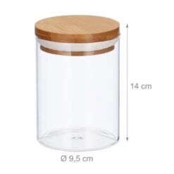 Jeu De 3 Pots De Stockage En Verre 600ml -Ustensiles De Cuisine Magasin 61ba96da05e5481c8737b2690a1e01c7