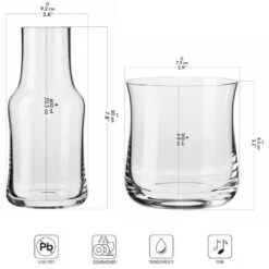 Krosno Splendour Set De Nuit En Verre -Ustensiles De Cuisine Magasin 652494b643064461a518cee6e72ad23d