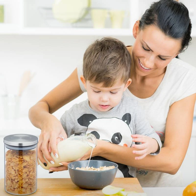 Lot De 3 Bocaux En Verre De 800 Ml 3 Lot De 3 Bocaux En Verre De 800 Ml – Image 3