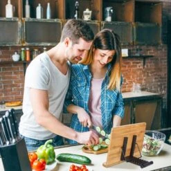 Porte-livre De Cuisine En Bambou Pliable -Ustensiles De Cuisine Magasin 6e52c2cd1da94f19afe4069ce4b9e860