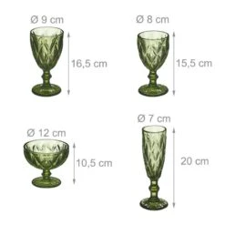 Lot De 7 Verres Verts -Ustensiles De Cuisine Magasin 7855fd65f825407690bcc42e061b3ffb