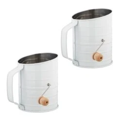 2x Passoires à Farine Avec Manivelle