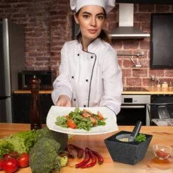 Mortier Carré Et Pilon En Granit -Ustensiles De Cuisine Magasin 7fc291a0282f4b46863232994a502aec