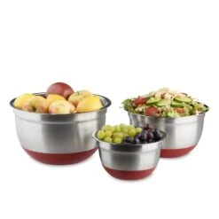 Bol Mélangeur Lot De 3 Saladiers Inox -Ustensiles De Cuisine Magasin 8163641ad0254a1c9beafa35df6d7c42