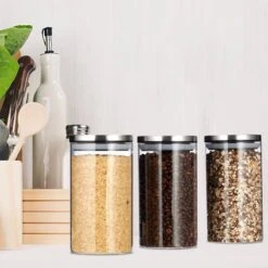 Jeu De 3 Pots De Stockage 1l -Ustensiles De Cuisine Magasin 81aeaa4cefd1472493efc82fdb94ec97