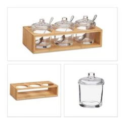 3 Pots à épices Avec Support En Bambou 18 3 Pots à épices Avec Support En Bambou -Ustensiles De Cuisine Magasin 82223ebd388f4c798446fc4296fcdfe3