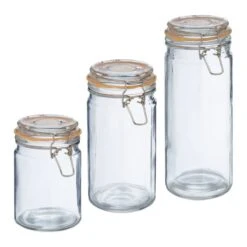 Bocaux En Verre En Lot De 3 -Ustensiles De Cuisine Magasin 828209c3afb14221a2f4183a72b49cc2