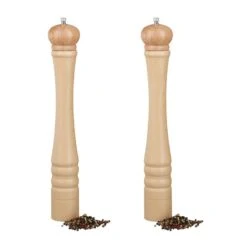 Lot De 2 Moulins à Poivre En Bois -Ustensiles De Cuisine Magasin 89030c7249e04ed4a5bc74ea06b12830