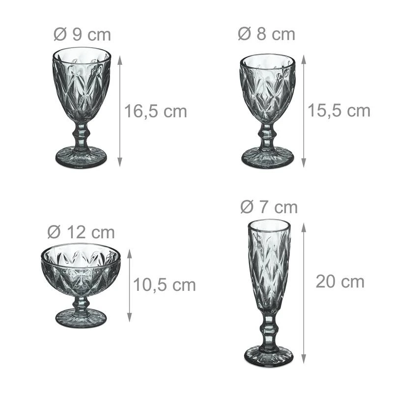 Lot De 7 Verres Gris 8 Lot De 7 Verres Gris – Image 8
