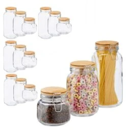 15x Bocaux En Verre Fermeture à Agrafes