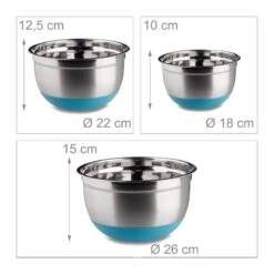 Bol Mélangeur Lot De 3 Saladiers Inox -Ustensiles De Cuisine Magasin 9c7b1c5a3f894ce293e2e1741e640da0