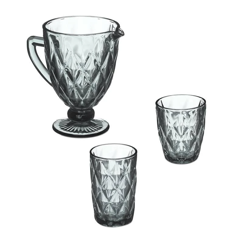 Lot De 7 Verres Gris 6 Lot De 7 Verres Gris – Image 6