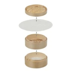 Cuiseur Vapeur Bambou 2 étages 20,5 Cm -Ustensiles De Cuisine Magasin 9de163cf644345b1a0dbff1b4aaccfd0