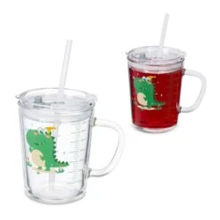 2x Verres Pour Enfant Motif De Dinosaure