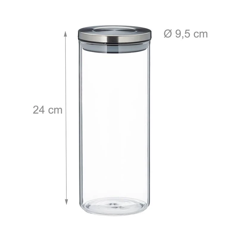 Pot En Verre Pour Stockage Jeu De 3;1,5L 8 Pot En Verre Pour Stockage Jeu De 3;1,5L – Image 8