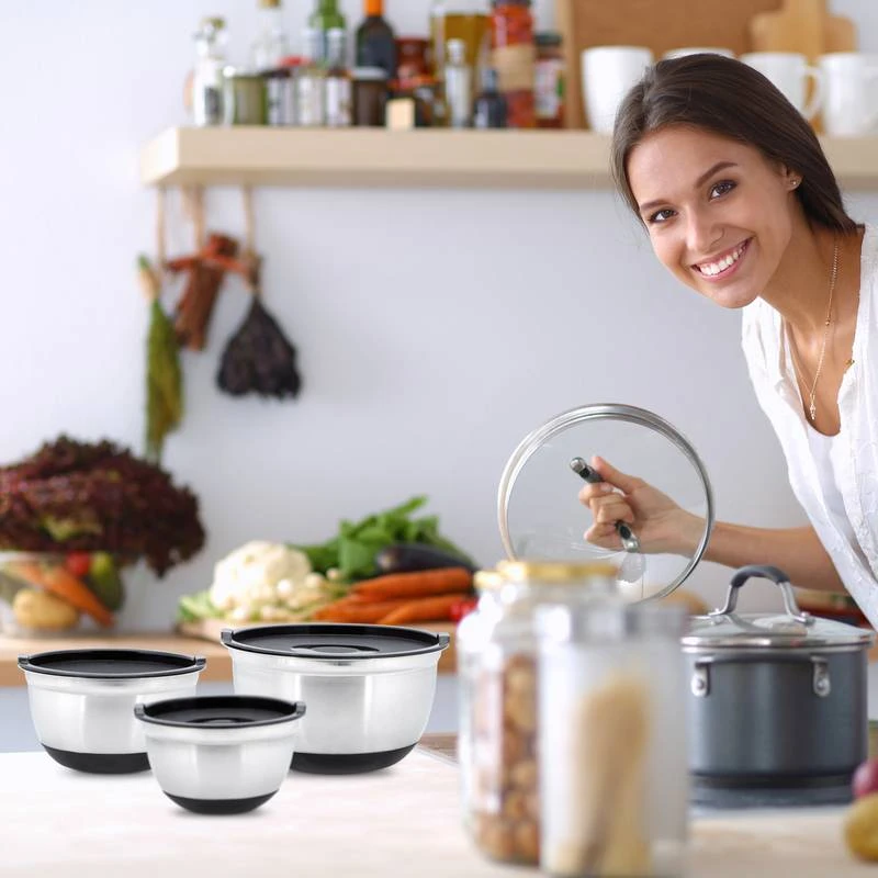 Lot De 3 Bols En Acier Inoxydable 5 Lot De 3 Bols En Acier Inoxydable – Image 5