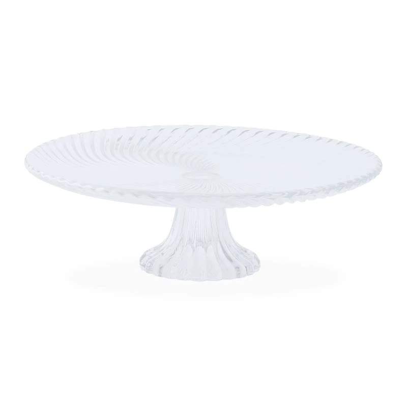 Plat à Gâteau En Verre Sur Pied 5 Plat à Gâteau En Verre Sur Pied – Image 5