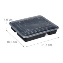 10x Meal Prep Containers 4 Compartiments -Ustensiles De Cuisine Magasin af35eaf7b6ee4ce6b340448fa85f8188