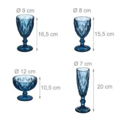 Lot De 7 Verres Bleus -Ustensiles De Cuisine Magasin b0ab67d6a42349b49e39f8644938d53a
